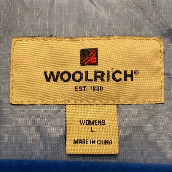 Woolrich Size Large Light Blue Lightweight Outdoor Layering Quilted Vest - Picture 9 of 13